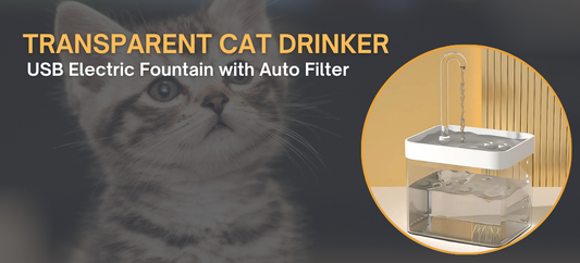 Transparent Cat Drinker: USB Electric Fountain for Clean Hydration