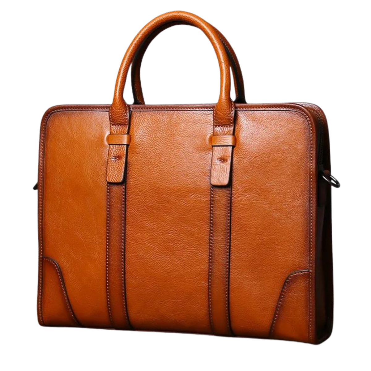 Genuine Leather Men Briefcase Handmade Unique Style Natural Cowhide Vintage Casual Computer Bag Fashion Crossbody Bag For 15 Inch Laptops