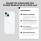 Magnetic Clear Case for iPhone 16/15/14/13/12/11 Pro Max, Plus, Mini, 8/7, XS, XR – Silicone Transparent Cover for MagSafe