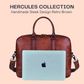 Genuine Leather Men Briefcase Handmade Unique Style Natural Cowhide Vintage Casual Computer Bag Fashion Crossbody Bag For 15 Inch Laptops