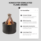 KINSCOTER Simulated Flame Aroma Diffuser - Ultrasonic Cool Mist Humidifier, LED Essential Oil Lamp, and Fogger