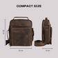 JOYIR New Genuine Leather Men's Vintage Handbag: Small Flap Shoulder Bag for Casual Office, Fashion Crossbody Bag