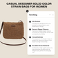 Casual Designer Solid Color Straw Bags for Women – Crossbody Beach Vacation Shoulder Bag