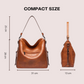 2 Pc set Handbag Composite Bags Solid Leather Shoulder Bag Large Tote Messenger