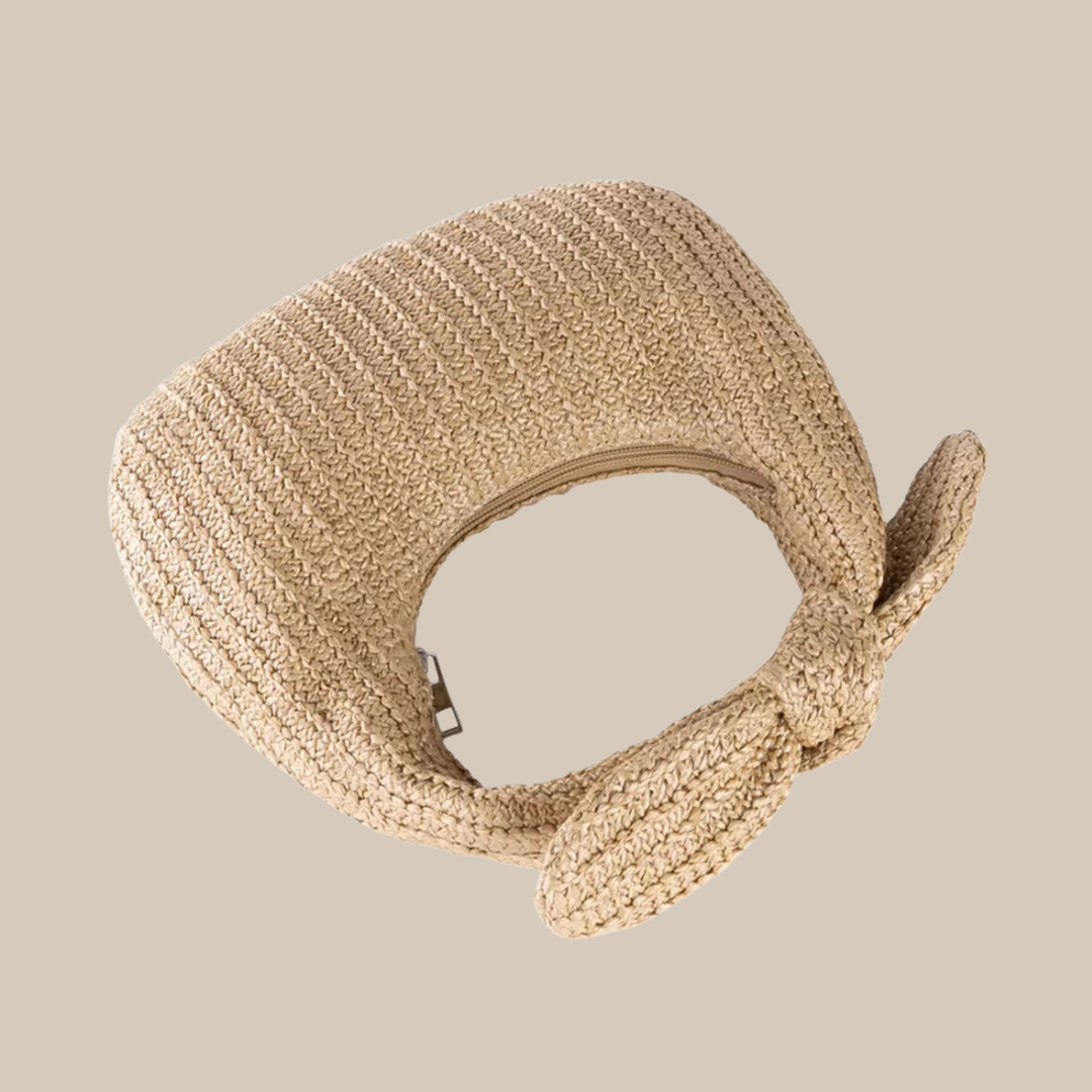 Summer Straw Woven Clutch Bag – Women's Knotted Purse with Bow, Luxury Design Evening Handbag for Parties and Beach