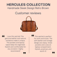 Genuine Leather Men Briefcase Handmade Unique Style Natural Cowhide Vintage Casual Computer Bag Fashion Crossbody Bag For 15 Inch Laptops