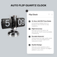 Auto Flip Quartz Clock - Retro Gear-Operated Digital Flip Clock for Home Décor