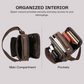 JOYIR New Genuine Leather Men's Vintage Handbag: Small Flap Shoulder Bag for Casual Office, Fashion Crossbody Bag