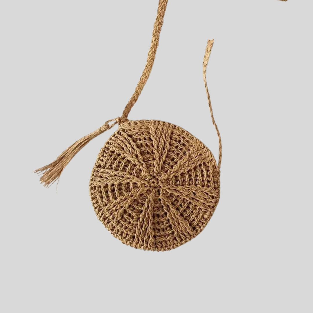 Women's Handmade Straw Rattan Bag – Square and Round Styles, Boho Woven Beach Handbag for Summer