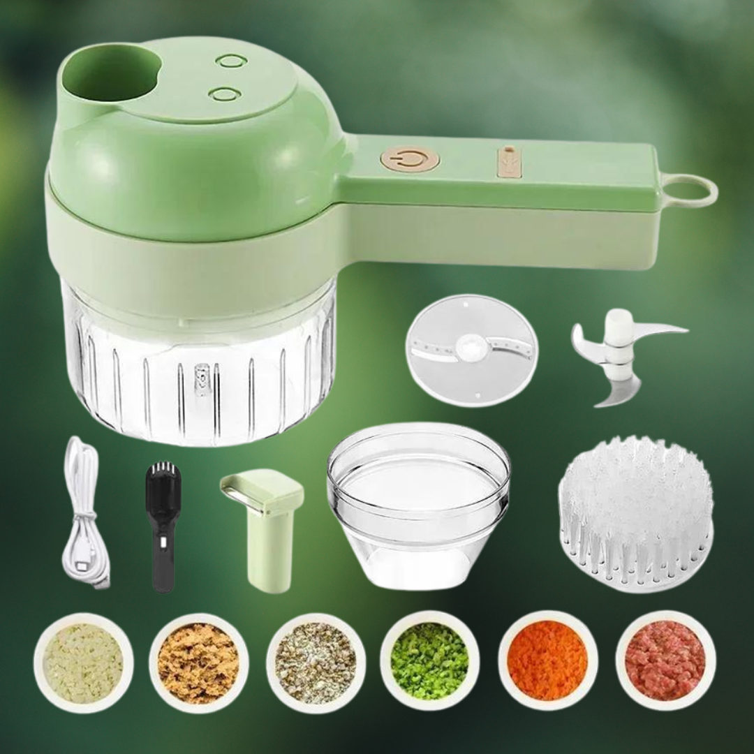 Multifunctional Household Electric Garlic Processing Machine Handheld Electric Vegetable Slicer USB Rechargeable Kitchen Tools