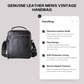 JOYIR New Genuine Leather Men's Vintage Handbag: Small Flap Shoulder Bag for Casual Office, Fashion Crossbody Bag