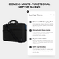 DOMISO Multi-Functional Laptop Sleeve Briefcase Messenger Bag