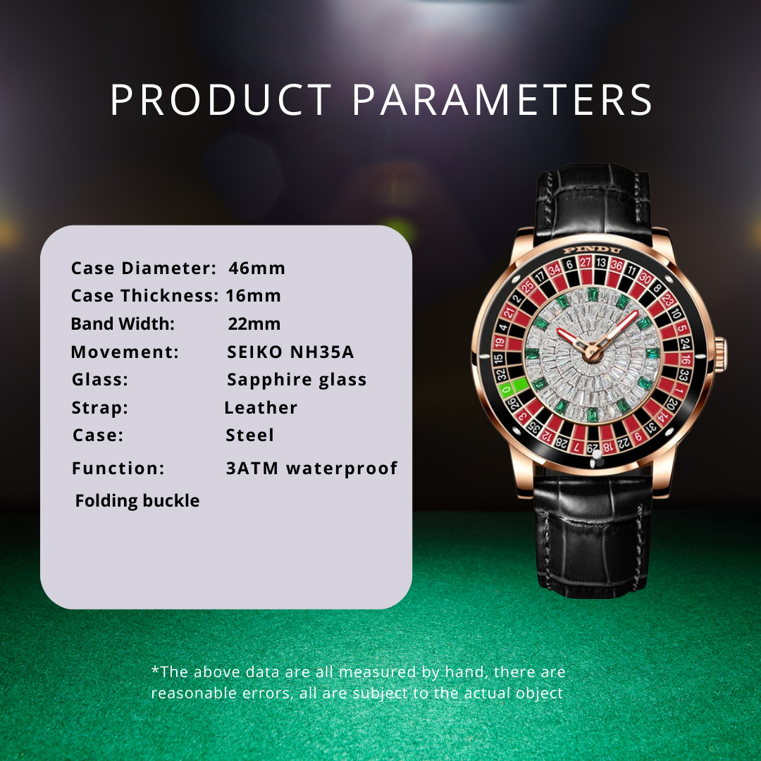 Revolving Roulette Luxury Casino Watch