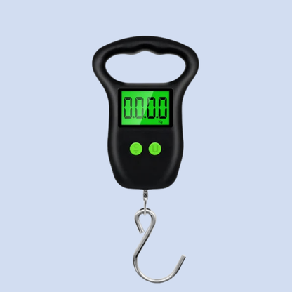 Digital Hanging Scale | Mini Luggage Weight Balance and Fishing Tool with LCD Backlit Display