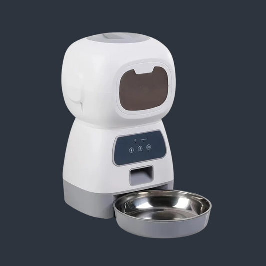 3.5L Smart Pet Feeder: Automatic Food Dispenser for Dogs and Cats with Timer and Water Fountain.