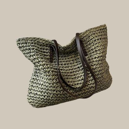 Summer Luxury Women's Bag: Hot-Selling Grass Woven Fashion Shoulder Bag with Large Capacity for Leisure