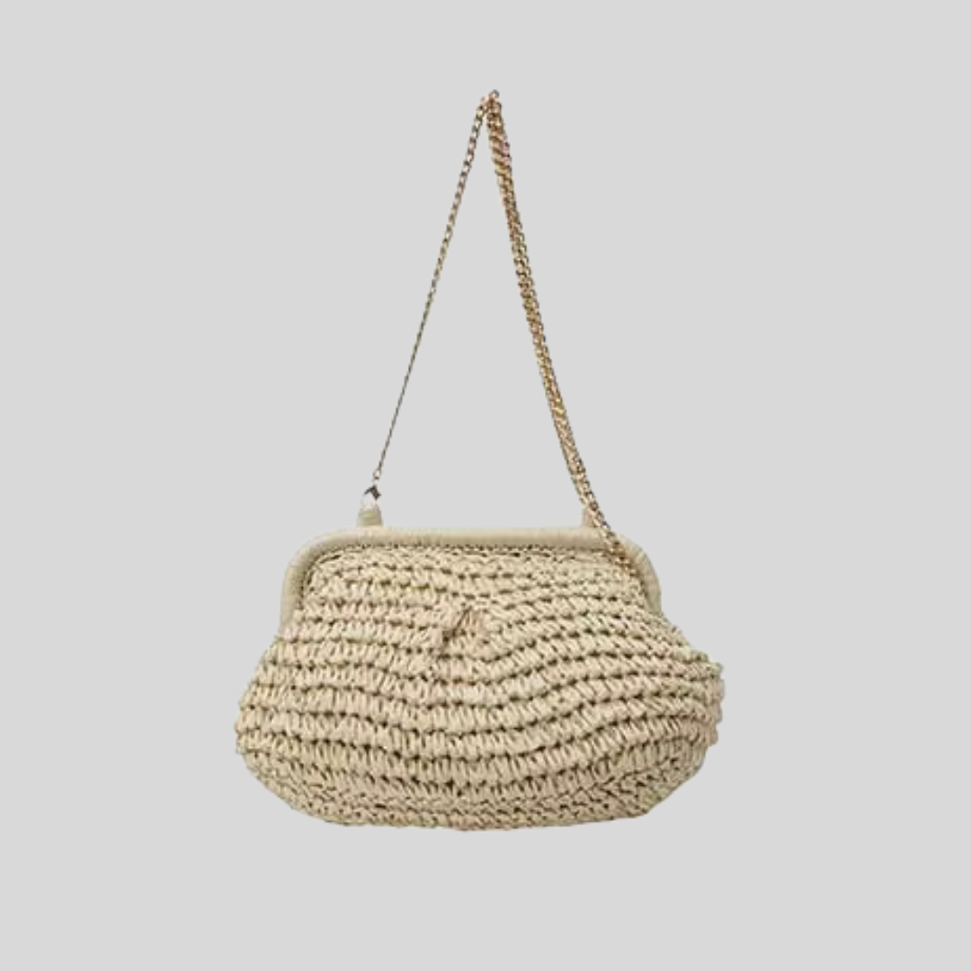 Summer Straw Crossbody Bags for Women - Luxury Crochet Raffia Shoulder Bag, Designer Clutch Purse, Handcrafted Ladies Handbags