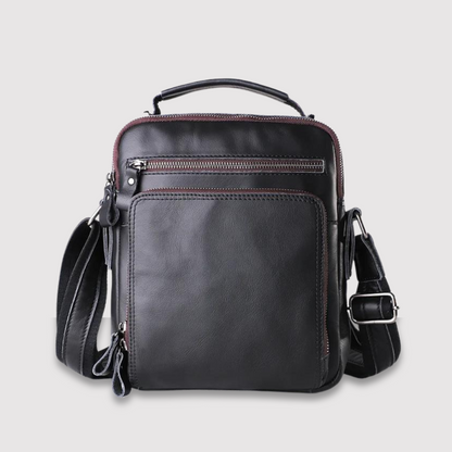 JOYIR New Genuine Leather Men's Vintage Handbag: Small Flap Shoulder Bag for Casual Office, Fashion Crossbody Bag