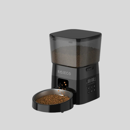 ROJECO Automatic Cat Feeder: Smart Control Kibble Dispenser with Button Version, Ideal for Cat and Dog Accessories