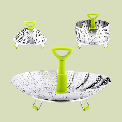 9-Inch Stainless Steel Lotus Steaming Tray: Mesh Steamer Rack for Cooking and Cookware