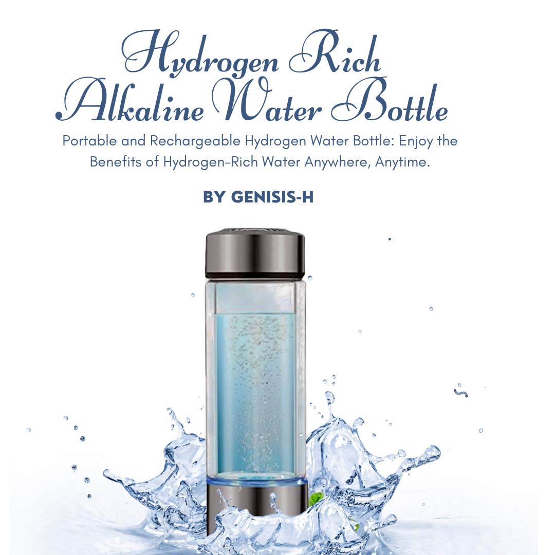 Portable & Rechargeable 450ml Alkaline Hydrogen Rich Water Generator Bottle