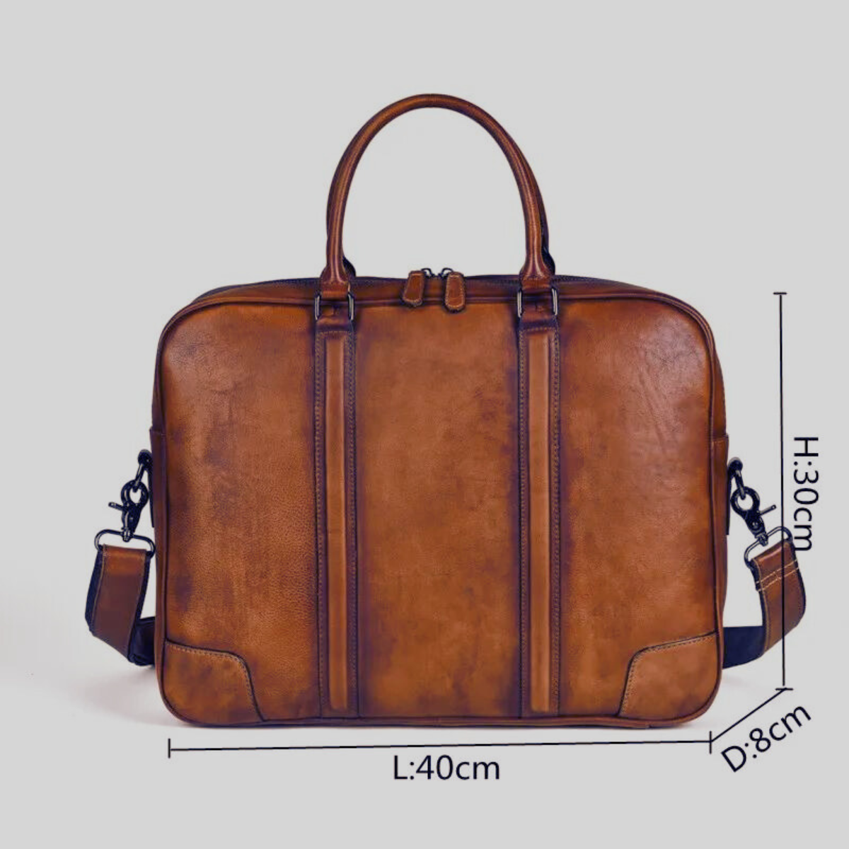 Genuine Leather Men Briefcase Handmade Unique Style Natural Cowhide Vintage Casual Computer Bag Fashion Crossbody Bag For 15 Inch Laptops