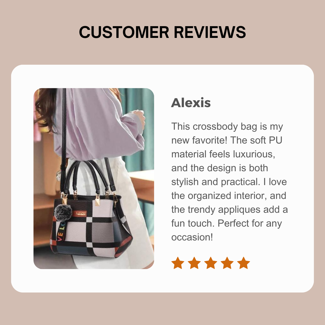 Stylish Crossbody Bags for Women - Elegant Designer Tote Handbag with Spacious Capacity for Travel and Everyday Use