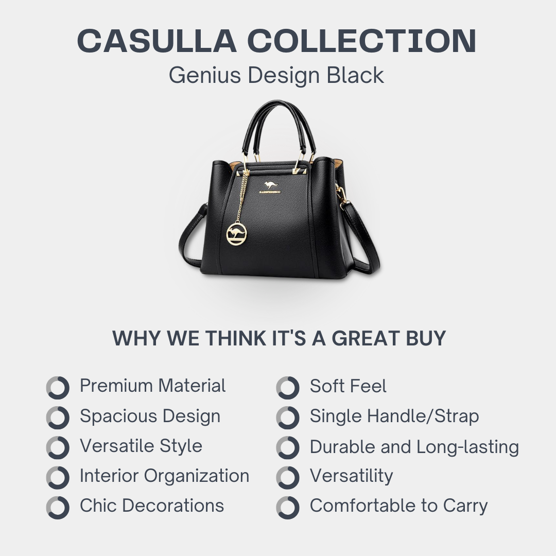 Genius Design Luxury Leather Shoulder Handbag