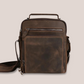 JOYIR New Genuine Leather Men's Vintage Handbag: Small Flap Shoulder Bag for Casual Office, Fashion Crossbody Bag