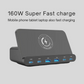 High-Power GaN USB-C Wireless Charger Stand with Multiple Ports – Fast Charging for Mobile Phones