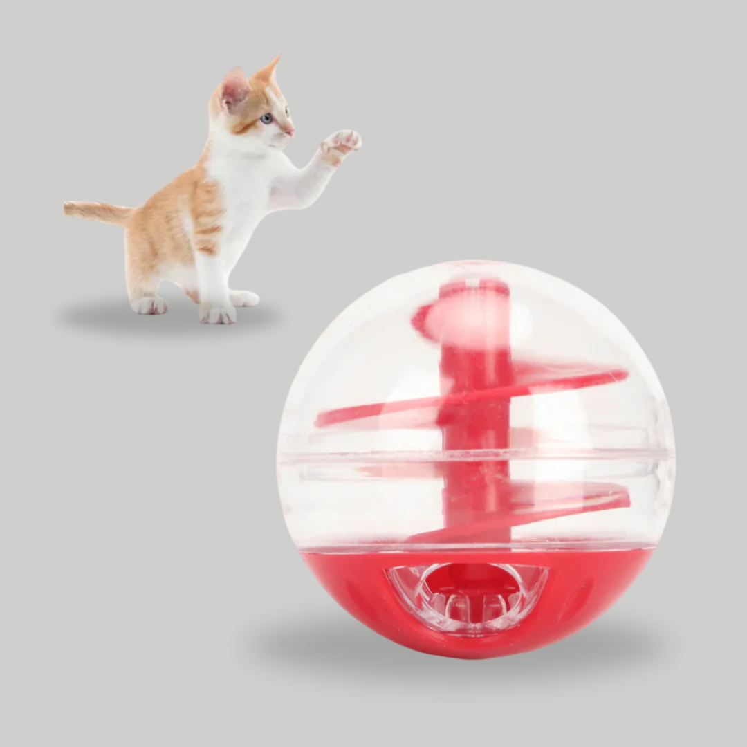 Interactive Cat Treat Dispensing Ball – Bite-Resistant Slow Feeder Puzzle for Kittens