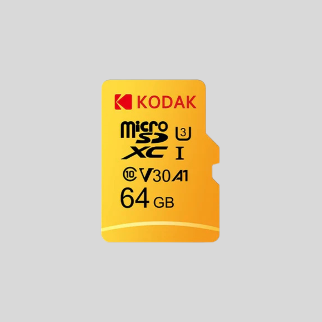 Kodak Genuine Micro SD Card - 32GB, 64GB, 128GB, 256GB, Class 10, with SD Adapter for Phones, Tablets, Cameras, and GoPro