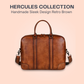 Genuine Leather Men Briefcase Handmade Unique Style Natural Cowhide Vintage Casual Computer Bag Fashion Crossbody Bag For 15 Inch Laptops