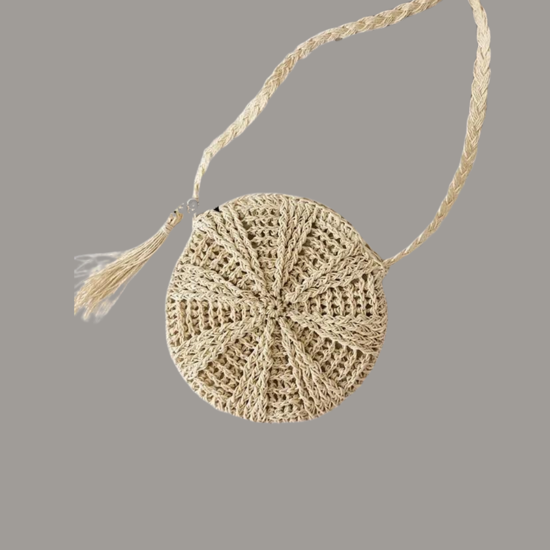 Women's Handmade Straw Rattan Bag – Square and Round Styles, Boho Woven Beach Handbag for Summer