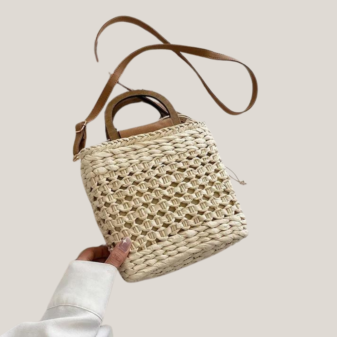 Women's Luxury Designer Handbag High Quality Beach Tote Bag - Summer Wallet Drawstring Crochet Woven Purse