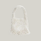 Handmade Macrame Summer Bucket Bag - Hollow Out Cotton Rope Crochet Small Phone Purse for Girls