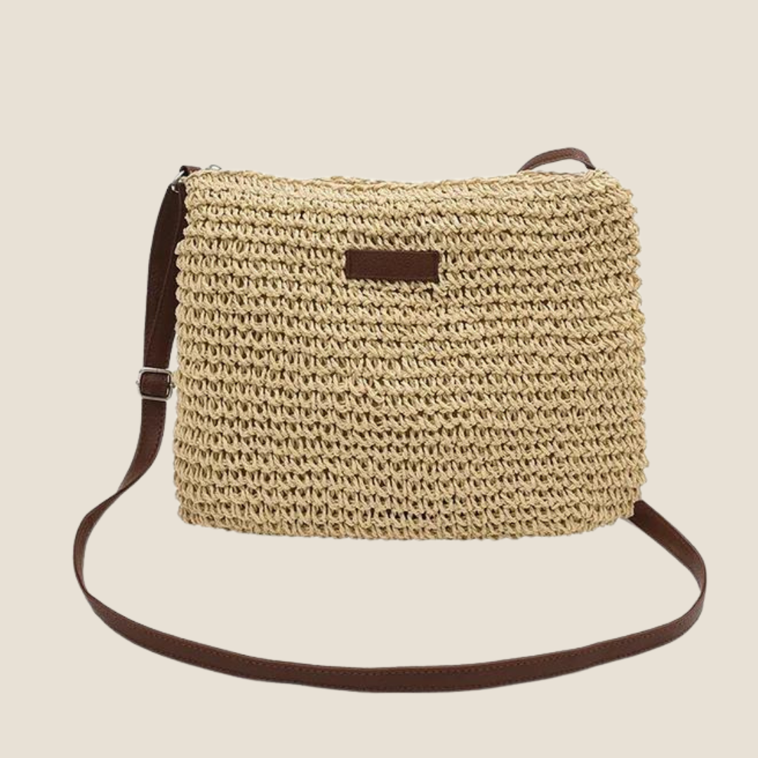 Casual Designer Solid Color Straw Bags for Women – Crossbody Beach Vacation Shoulder Bag