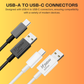 USB-A to Type-C 66W 3A Fast Charging Long Cable for Android, iPad, External SSD, and Other USB-to-Type-C Devices