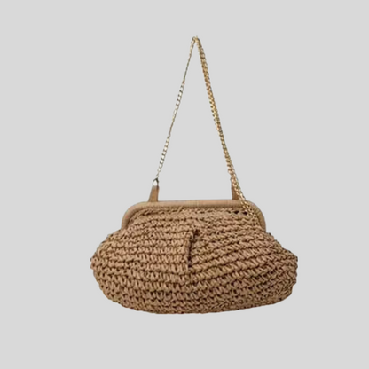 Summer Straw Crossbody Bags for Women - Luxury Crochet Raffia Shoulder Bag, Designer Clutch Purse, Handcrafted Ladies Handbags