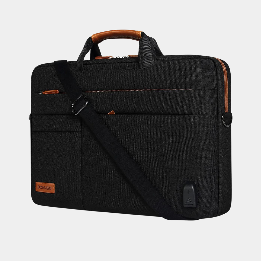 DOMISO Multi-Functional Laptop Sleeve Briefcase Messenger Bag