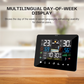 Multi-Function Weather Station Alarm Clock: Sunrise and Sunset Features, Thermometer, Hygrometer, Touch Screen, and Wireless Sensor