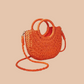 Handwoven Straw Rattan Half-Moon Beach Handbag – Large Capacity Summer Hollow Out Crossbody Shoulder Bag for Women