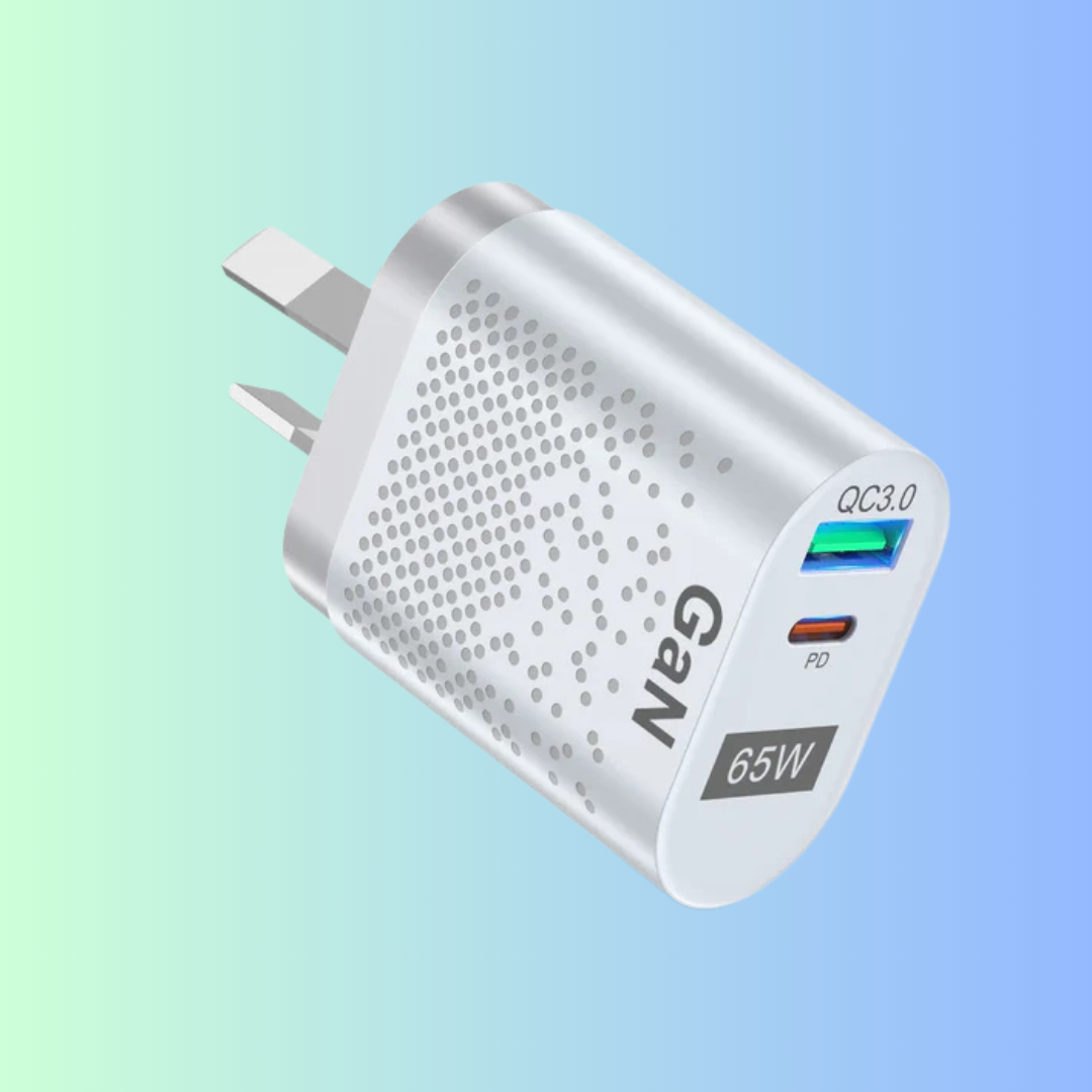 65W Gan Charger for Australia New Zealand AU Plug PD 33W Fast Charger QC 3.0 USB Adapter for iPhone 15 14 13 Pro Max Samsung S23