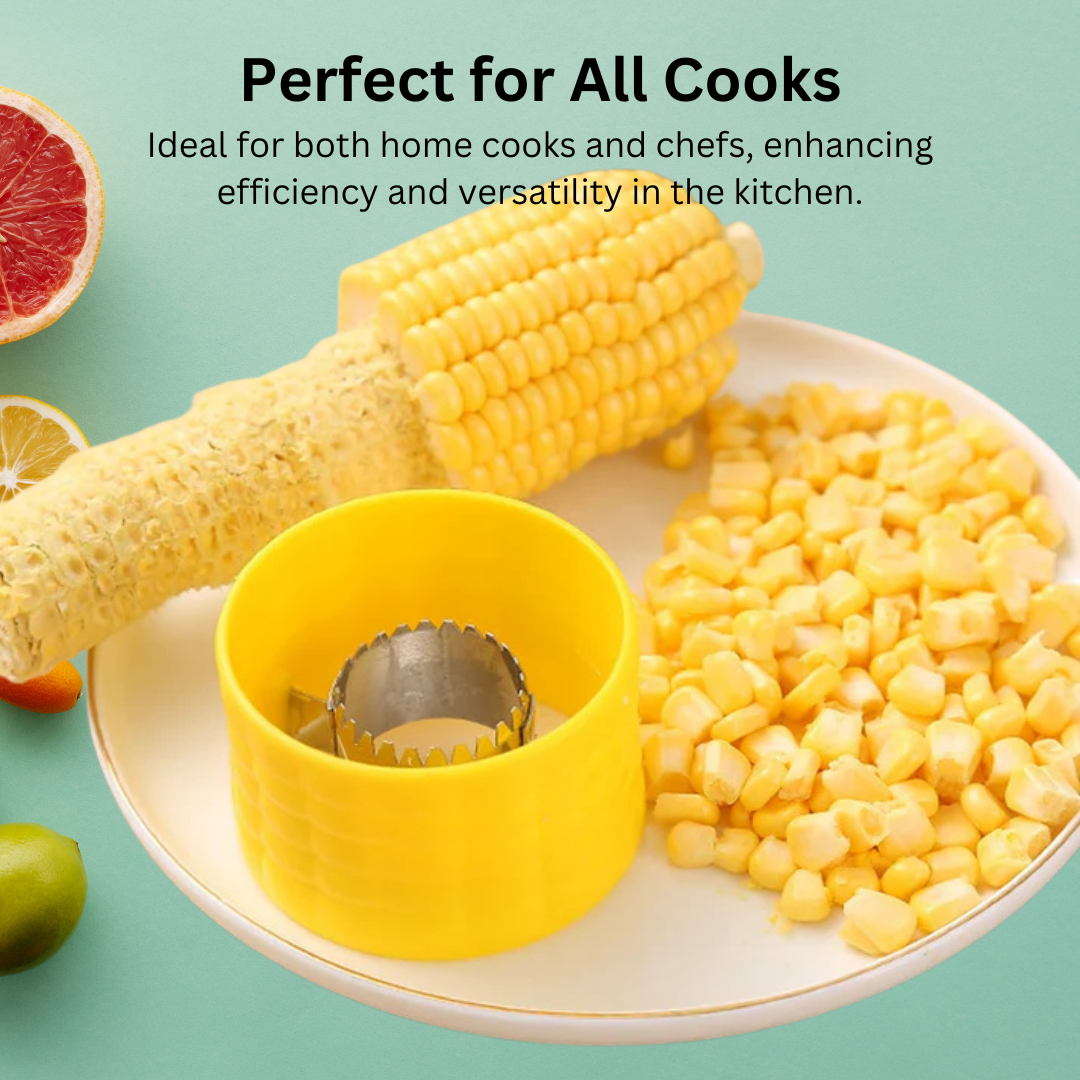 Corn Stripper and Cob Cutter: Handy Kitchen Tool for Removing Corn Kernels, Vegetable and Fruit Peeler, Cob Remover