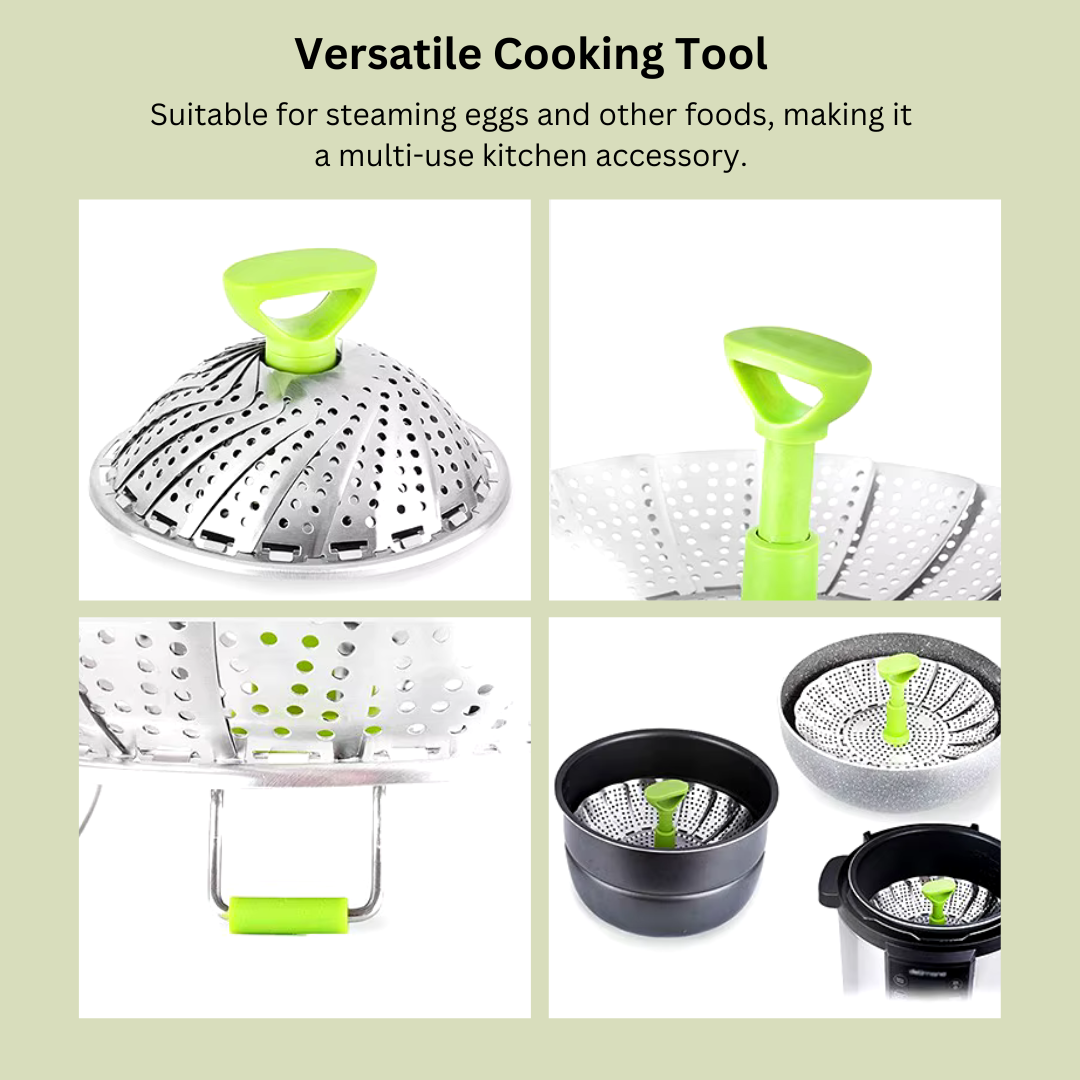 9-Inch Stainless Steel Lotus Steaming Tray: Mesh Steamer Rack for Cooking and Cookware