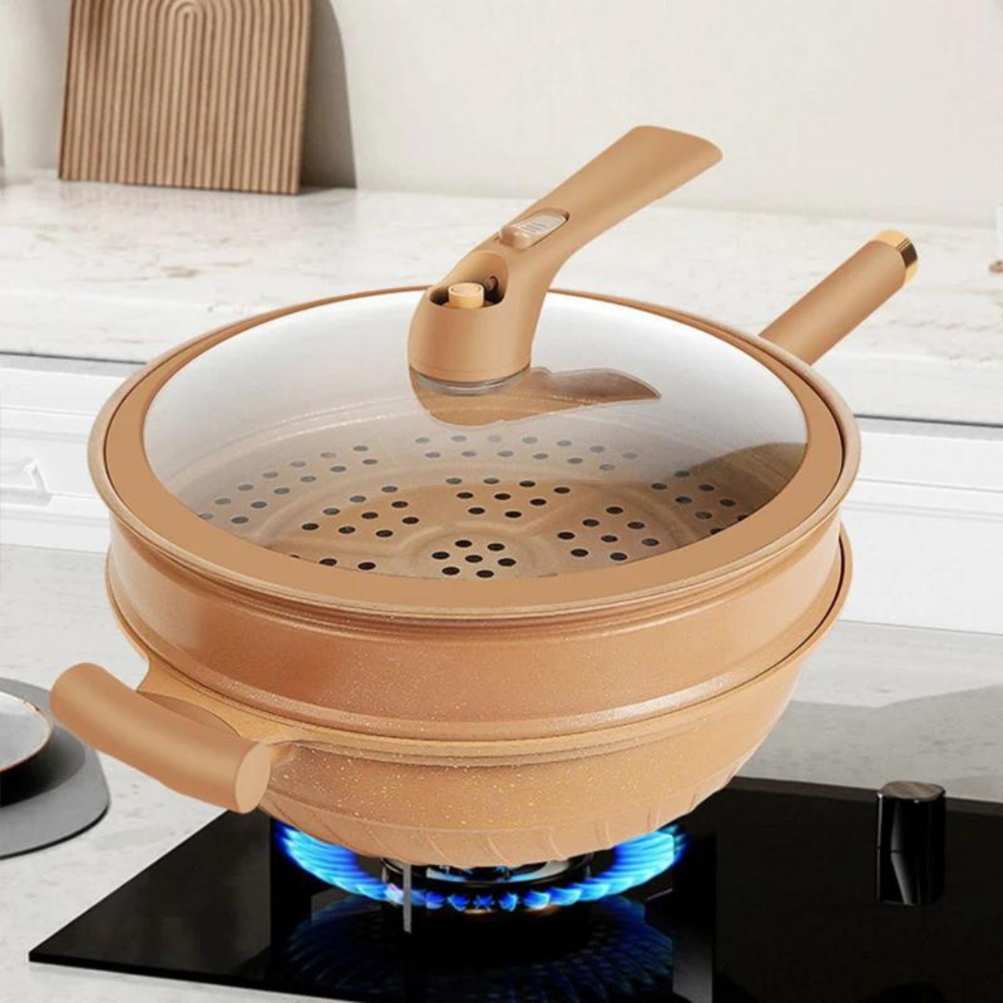 Best Non-Stick Pan with Integrated Steam Basket