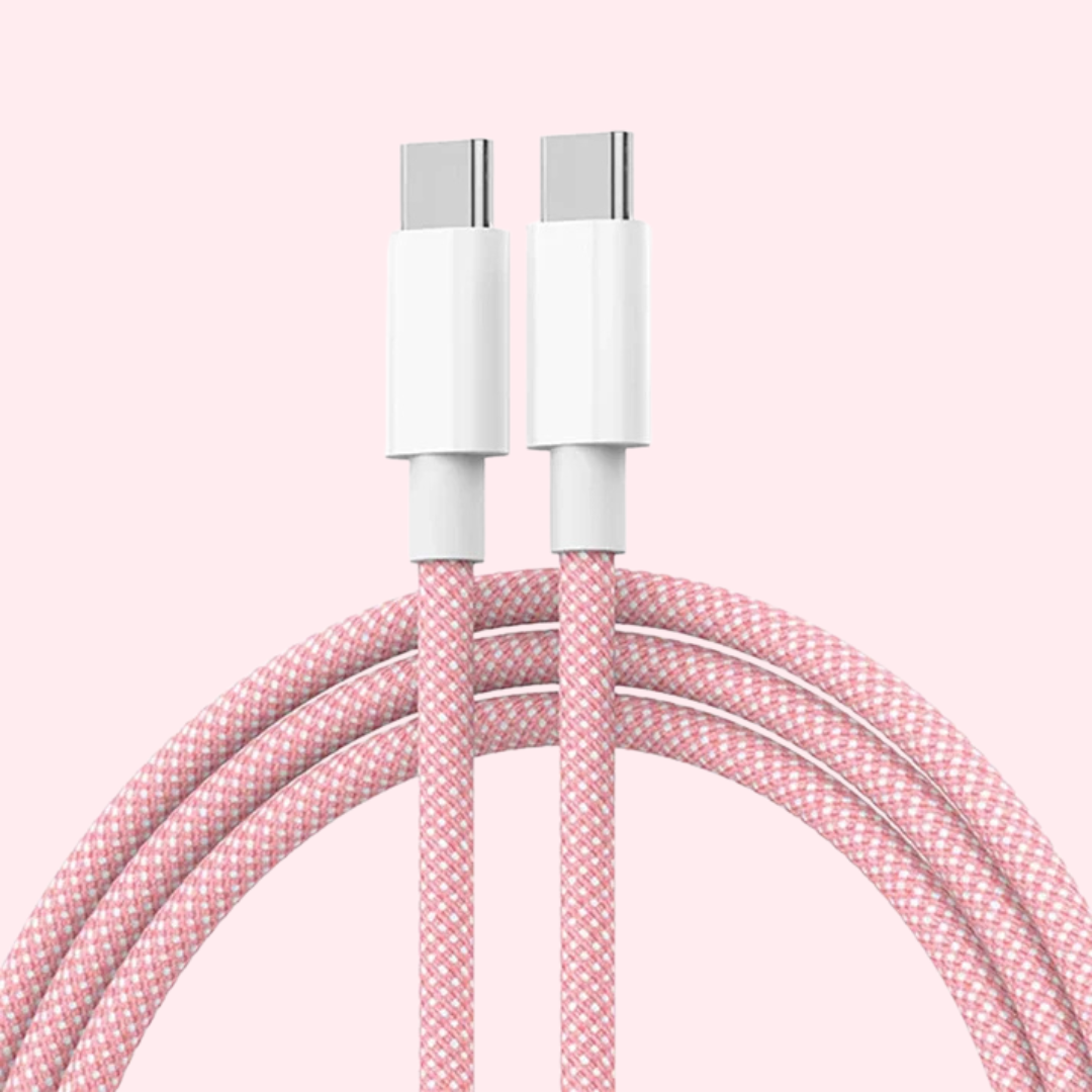 Usb C to Type C Fast Charging PD 60W Mobile Phone Date Cable For Iphone15 Android Samsung Huawei Type C Braided Charger Cable