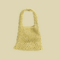 Handmade Macrame Summer Bucket Bag - Hollow Out Cotton Rope Crochet Small Phone Purse for Girls