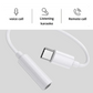 Type-C Headset Adapter: Digital Audio Two-in-One Adapter Cable for Live Calls - In Stock