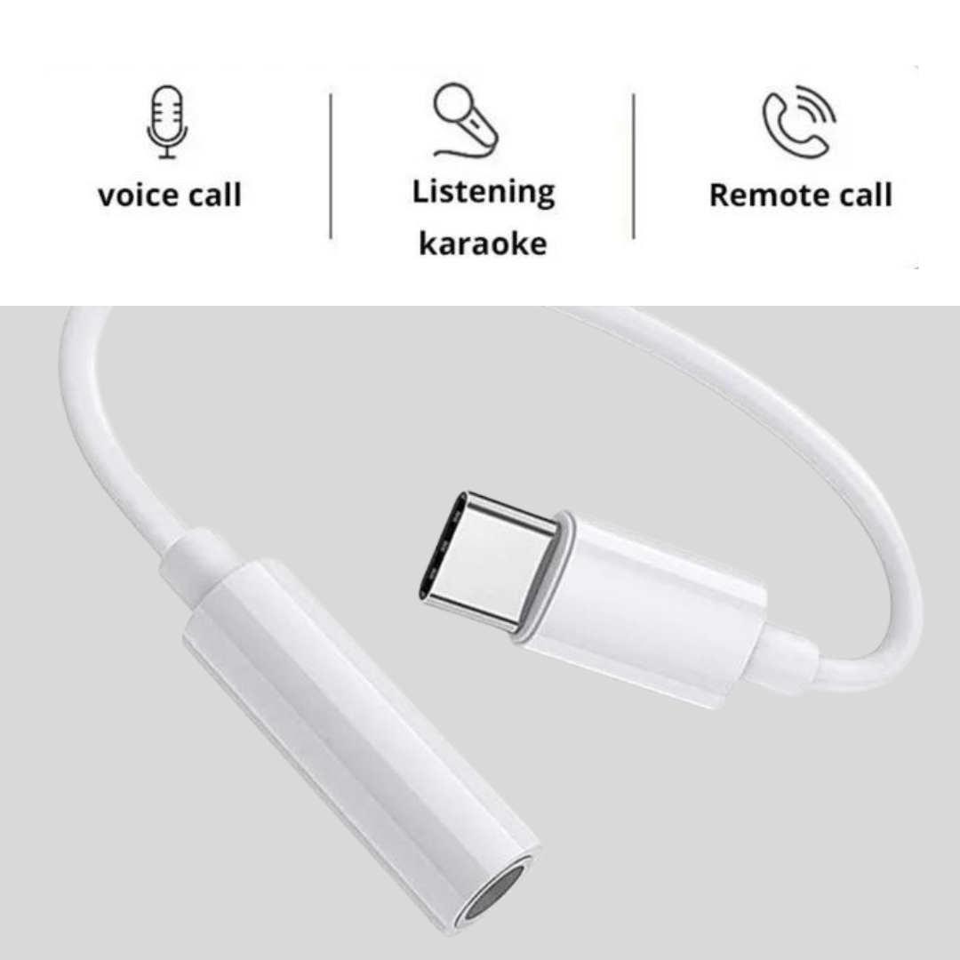 Type-C Headset Adapter: Digital Audio Two-in-One Adapter Cable for Live Calls - In Stock